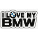 Parche bordado Love BMW 710cm x 5cm