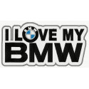 Patch embroidery Love BMW 10cm x 5cm
