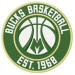 Parche bordado Milwaukee Bucks 8cm 