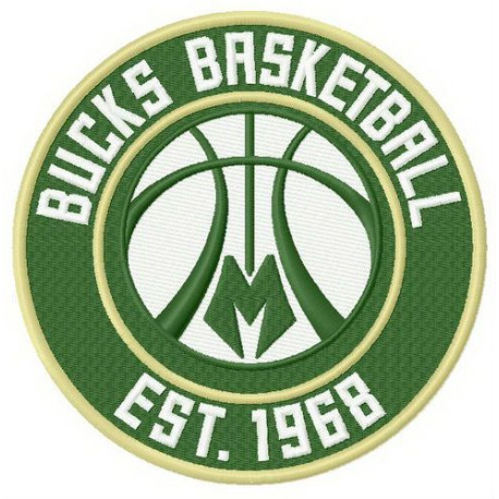 Parche bordado Milwaukee Bucks 8cm 