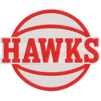 embroidery patch Atlanta Hawks 9cm x 8cm