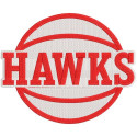 Parche bordado Atlanta Hawks 9cm x 8cm