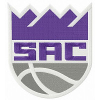 Parche bordado Sacramento Kings 8,8cm x 10cm 