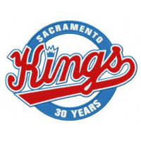 embroidery patch Sacramento Kings 12cm x 9cm 