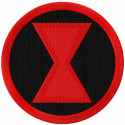 Parche bordado Viuda Negra 8cm