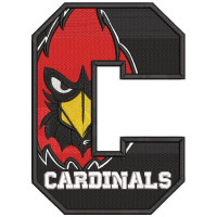 Parche bordado C de los Cardenales 7cm x 10cm