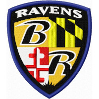 Parche bordado Baltimore Ravens 9cm x 10cm