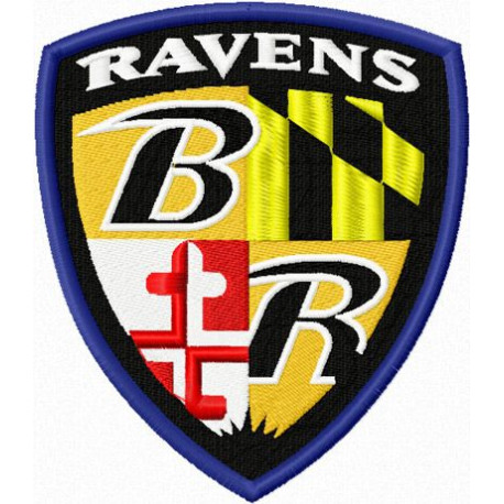 Embroidery patch Baltimore Ravens 9cm x 10cm