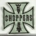 embroidery patch CRUZ WEST CHOPPERS GRIS 21cm x 21cm