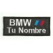 Parche bordado BMW MOTORSPORT CON TU NOMBRE 10cm X 4cm