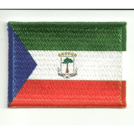 Parche bordado y textil Parche bordado BANDERA GUINEA ECUATORIAL 4CM X 3CM