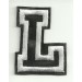Patch embroidery LETTER L 5cm high